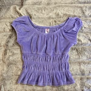 Velvet top. Lilac.